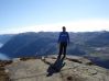 Na wysokosci "Preikestolen" Po dwoch godzinach wedrowki !