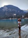 Jezioro Braies w Poludniowym Tyrolu w Italii wrzesien 2023